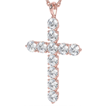 Lab Grown Diamond Cross Necklace 