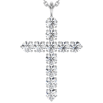 Lab Grown Diamond Cross Necklace 