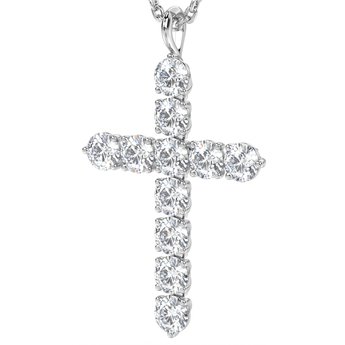 Lab Grown Diamond Cross Necklace 