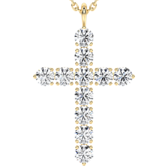 Lab Grown Diamond Cross Necklace 