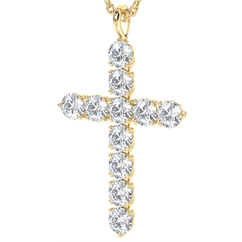 Lab Grown Diamond Cross Necklace 