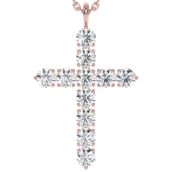 Lab Grown Diamond Cross Necklace 