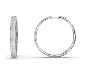Lab Grown Diamond Hoop Earrings 