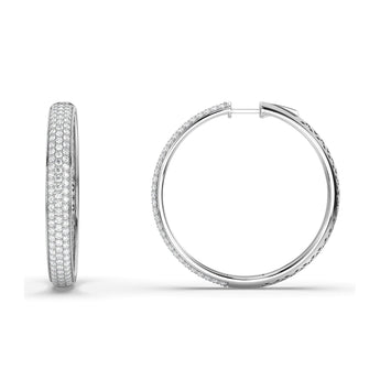 Lab Grown Diamond Hoop Earrings 