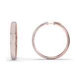 Lab Grown Diamond Hoop Earrings 