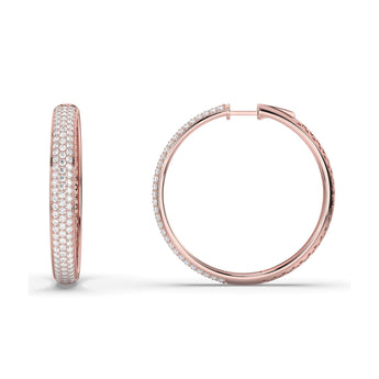 Lab Grown Diamond Hoop Earrings 