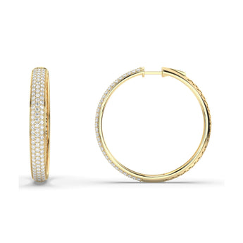 Lab Grown Diamond Hoop Earrings 