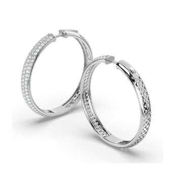Lab Grown Diamond Hoop Earrings 