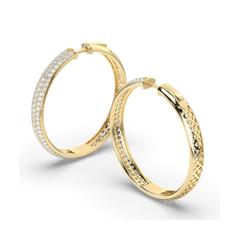 Lab Grown Diamond Hoop Earrings 