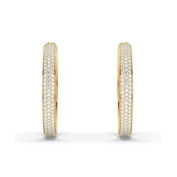 Lab Grown Diamond Hoop Earrings 