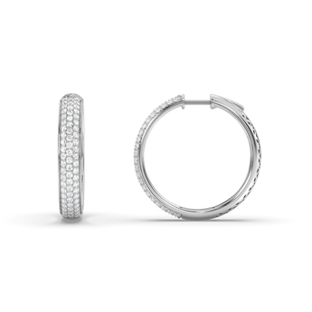 Lab Grown Diamond Hoop Earrings 