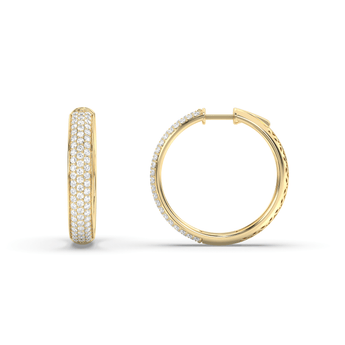 Lab Grown Diamond Hoop Earrings 