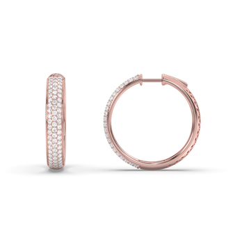 Lab Grown Diamond Hoop Earrings 