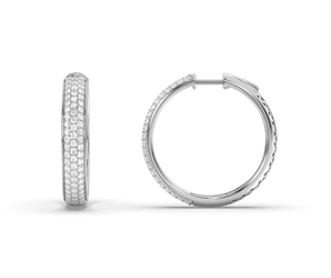 Lab Grown Diamond Hoop Earrings 