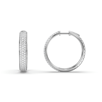 Lab Grown Diamond Hoop Earrings 