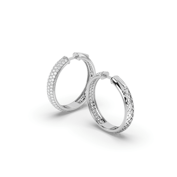 Lab Grown Diamond Hoop Earrings 