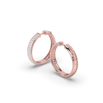 Lab Grown Diamond Hoop Earrings 