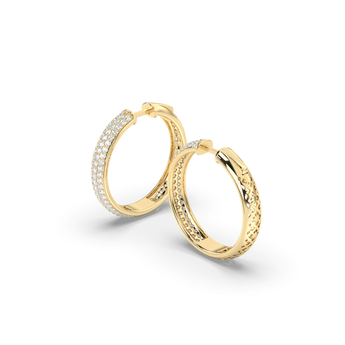 Lab Grown Diamond Hoop Earrings 