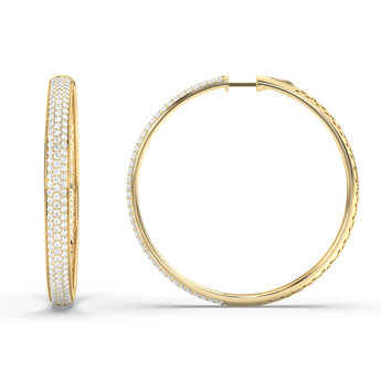 Lab Grown Diamond Hoop Earrings 