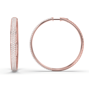 Lab Grown Diamond Hoop Earrings 