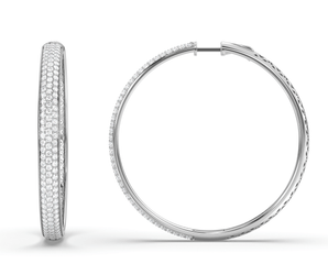 Lab Grown Diamond Hoop Earrings 