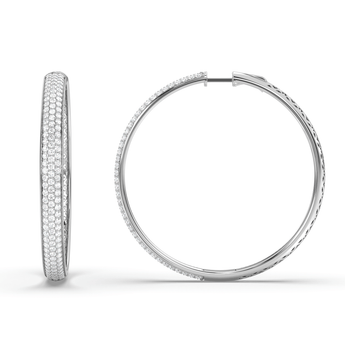 Lab Grown Diamond Hoop Earrings 