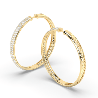 Lab Grown Diamond Hoop Earrings 