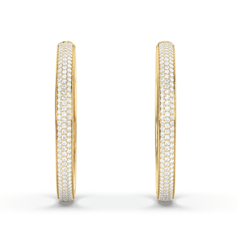 Lab Grown Diamond Hoop Earrings 