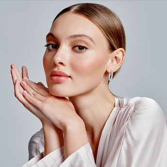 Lab Grown Diamond Hoop Earrings 