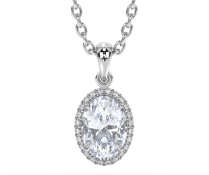 Lab Grown Diamond Pendant Necklace 