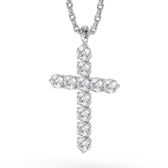 Lab Grown Diamond Cross Necklace 