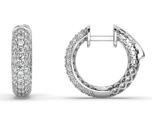 Lab Grown Diamond Hoop Earrings 