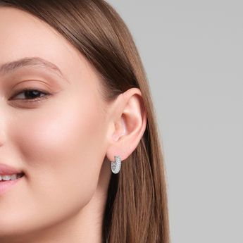 Lab Grown Diamond Hoop Earrings 