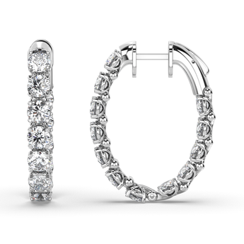 Lab Grown Diamond Hoop Earrings 