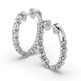 Lab Grown Diamond Hoop Earrings 