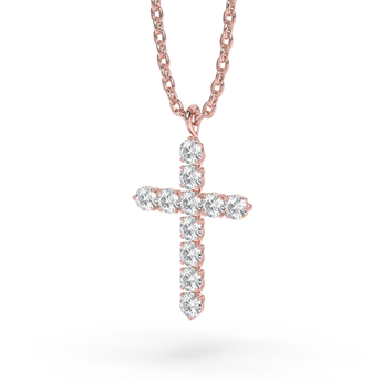Lab Grown Diamond Cross Necklace 
