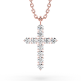 Lab Grown Diamond Cross Necklace 