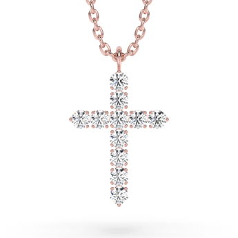 Lab Grown Diamond Cross Necklace 