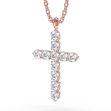 Lab Grown Diamond Cross Necklace 