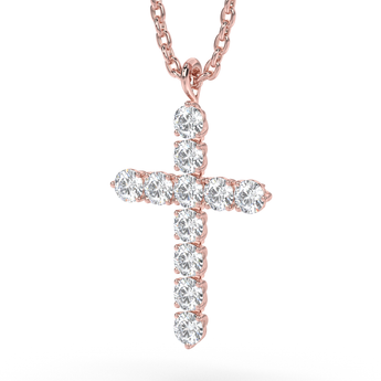 Lab Grown Diamond Cross Necklace 