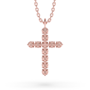 Lab Grown Diamond Cross Necklace 