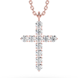 Lab Grown Diamond Cross Necklace 