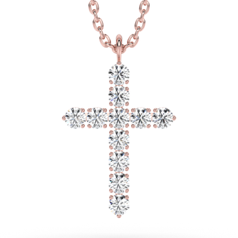 Lab Grown Diamond Cross Necklace 