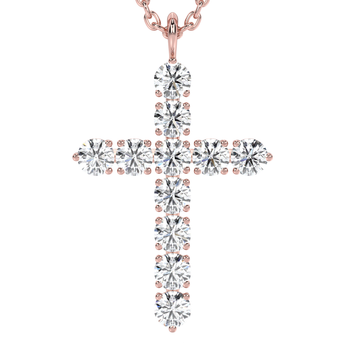 Lab Grown Diamond Cross Necklace 