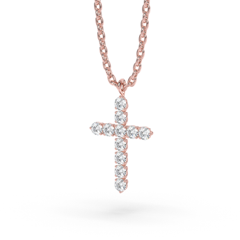 Lab Grown Diamond Cross Necklace 