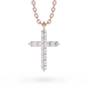 Lab Grown Diamond Cross Necklace 