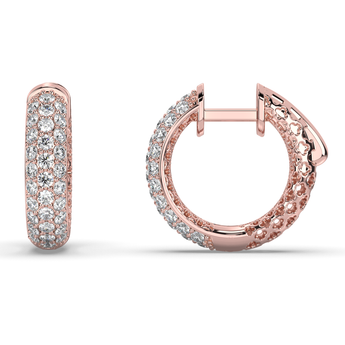 Lab Grown Diamond Hoop Earrings 
