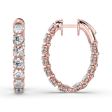 Lab Grown Diamond Hoop Earrings 