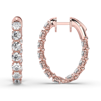 Lab Grown Diamond Hoop Earrings 