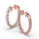 Lab Grown Diamond Hoop Earrings 